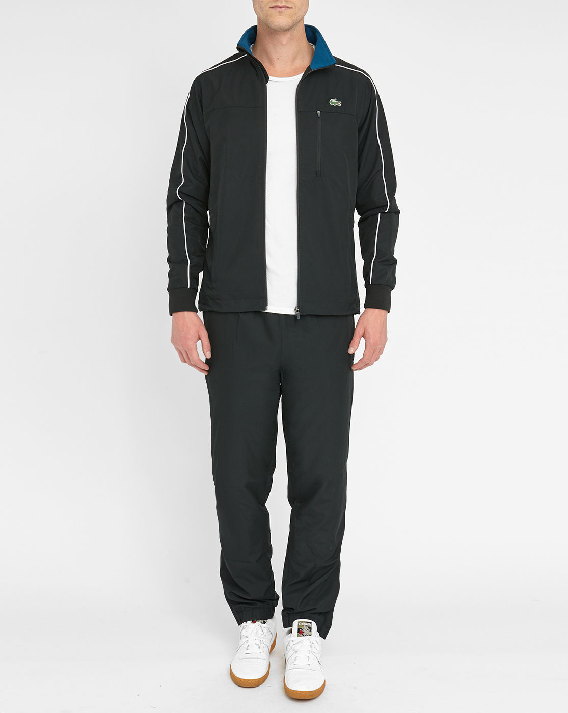 Lacoste Black/white Tracksuit in Black for Men | Lyst