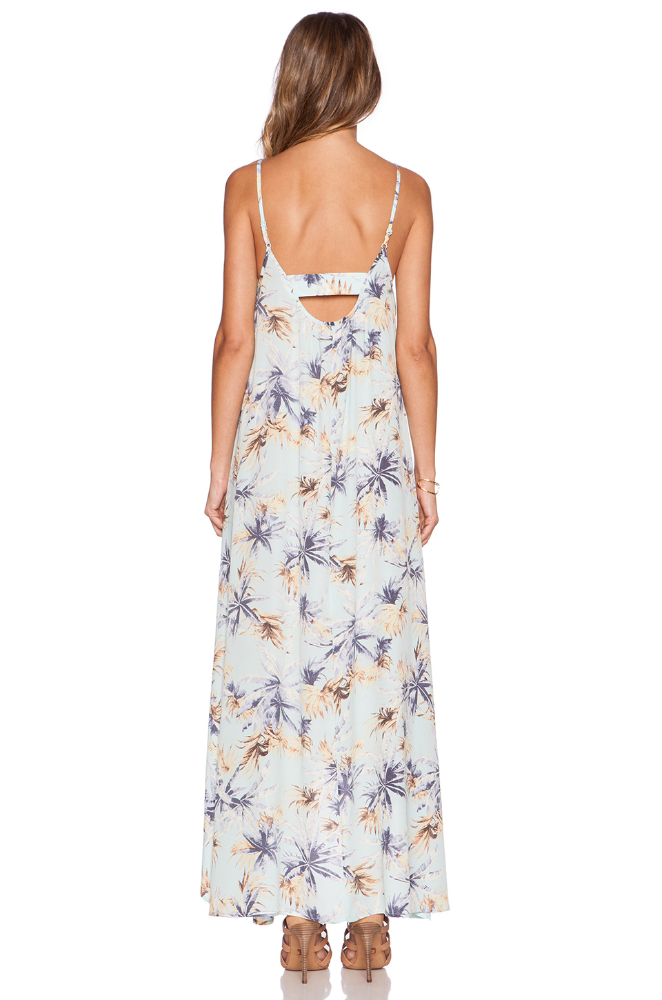 Lyst - Pink Stitch Resort Maxi Dress