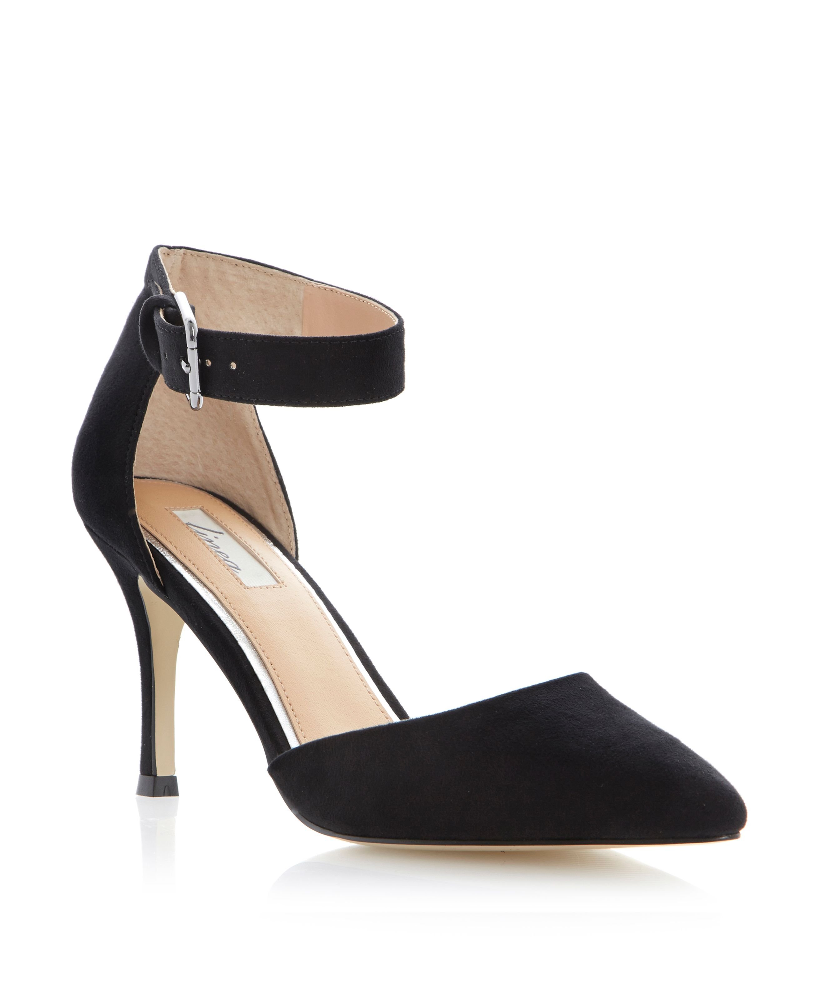 Linea Ciabatta Pointed Toe Stiletto Court Shoes in Black | Lyst