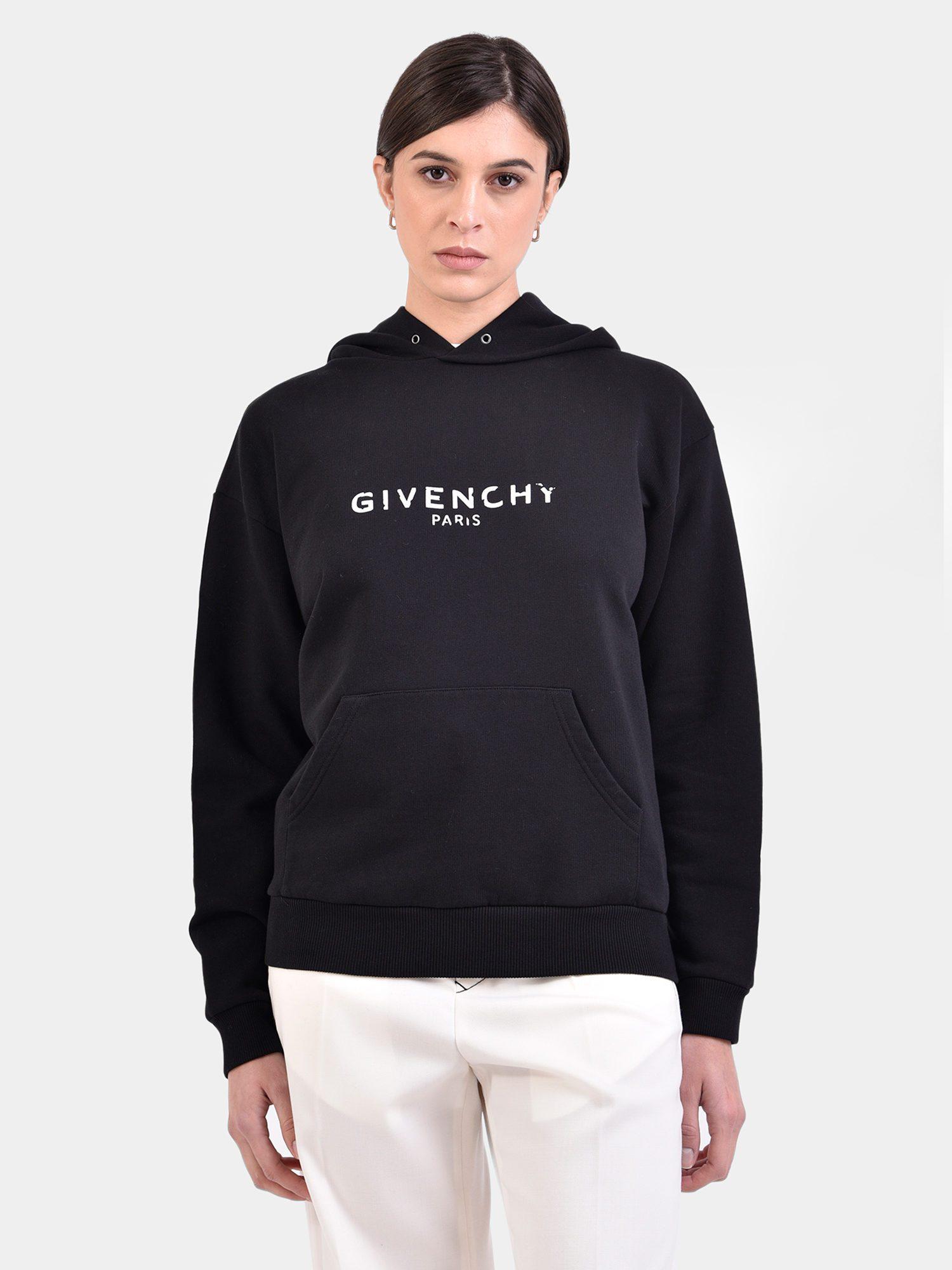 Lyst - Givenchy Logo Print Cotton Hoodie