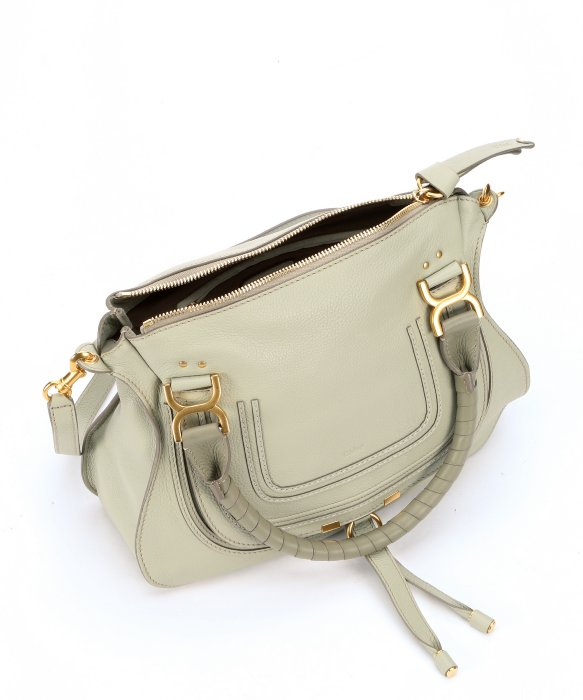 Chlo Baobab Green Leather \u0026#39;Marcie\u0026#39; Convertible Tote in White ...  