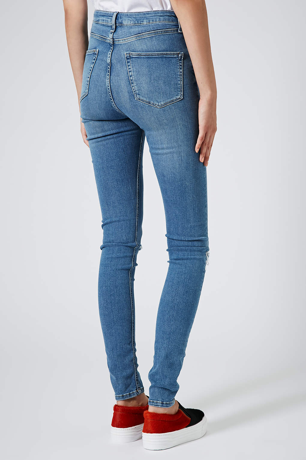 TOPSHOP Tall Moto Stone Wash Jamie Jeans in Mid Stone (Blue) - Lyst