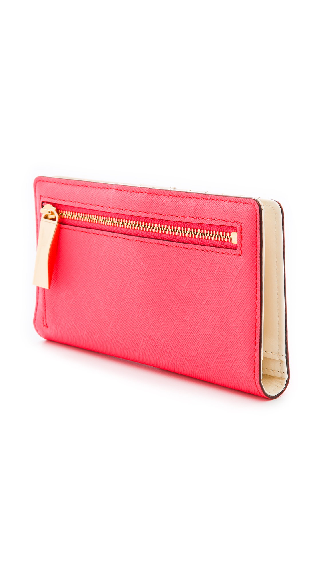 Kate Spade Cherry Lane Stacy Wallet Gold in Red - Lyst