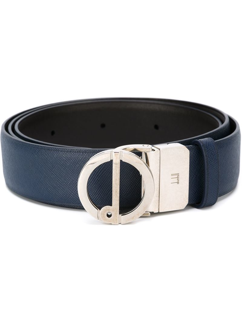Lyst Dunhill Logo Buckle Belt in Blue for Men