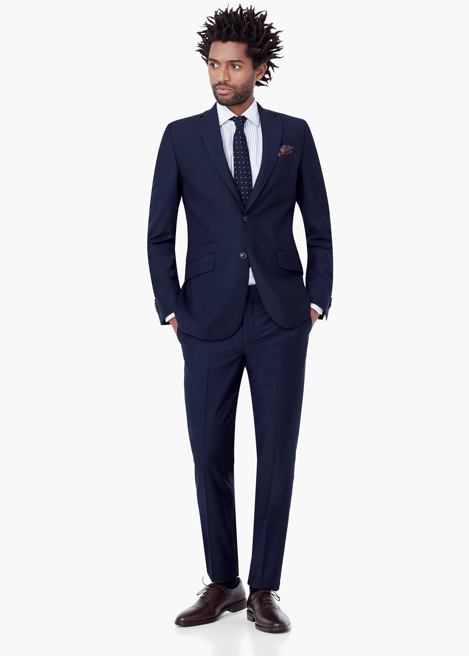 Lyst - Mango Ticket-pocket Suit Blazer in Blue for Men
