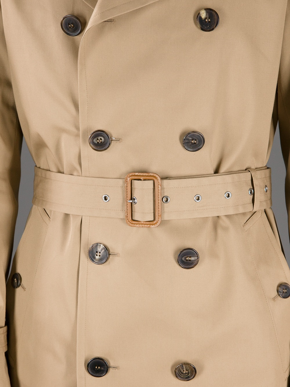 Lyst Saint Laurent Short Trench Coat in Brown for Men Lyst Saint Laurent Short Trench Coat in Brown for Men