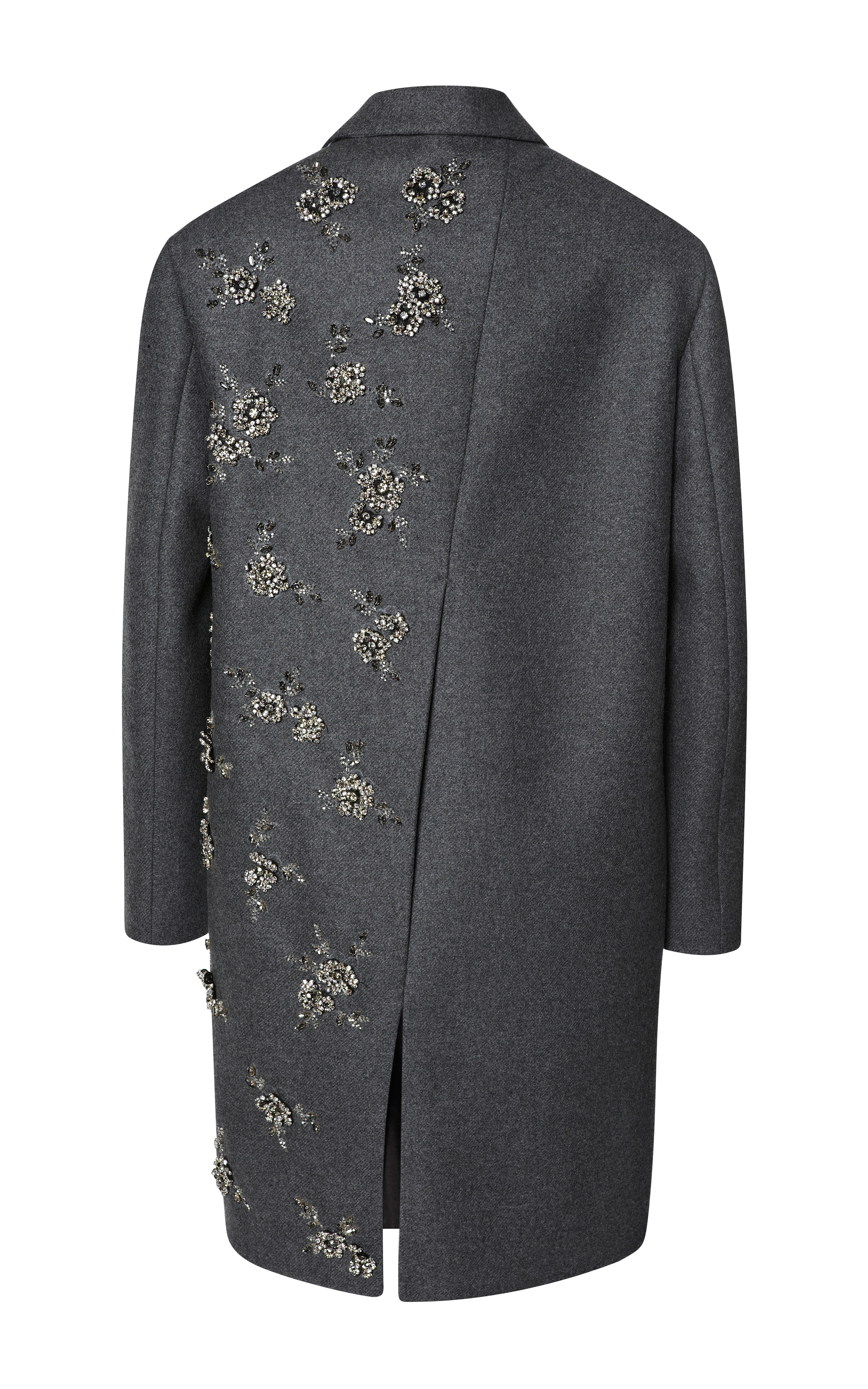 N°21 Irene Embellished Coat in Gray Lyst