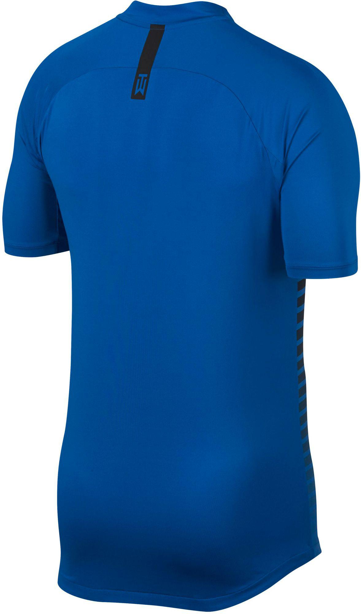 Nike Synthetic Tiger Woods Cooling Golf Polo in Blue for Men - Lyst