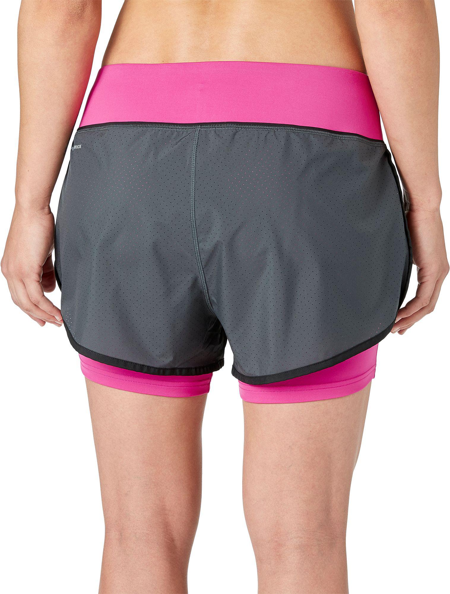Reebok Solid Performance Twoinone Running Shorts Lyst