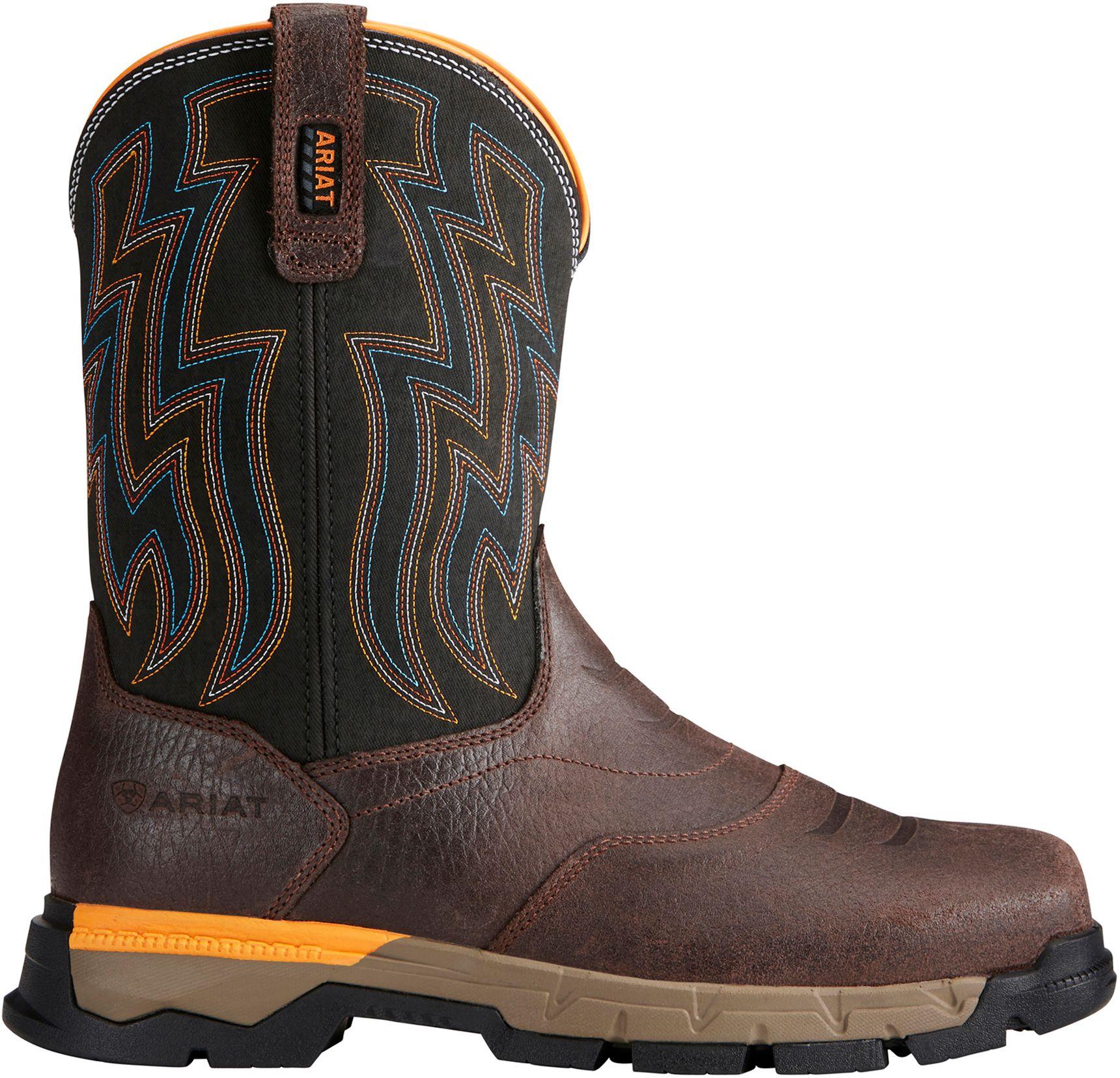 Ariat Leather Rebar Flex Western Work Boots in Chocolate (Brown) for ...