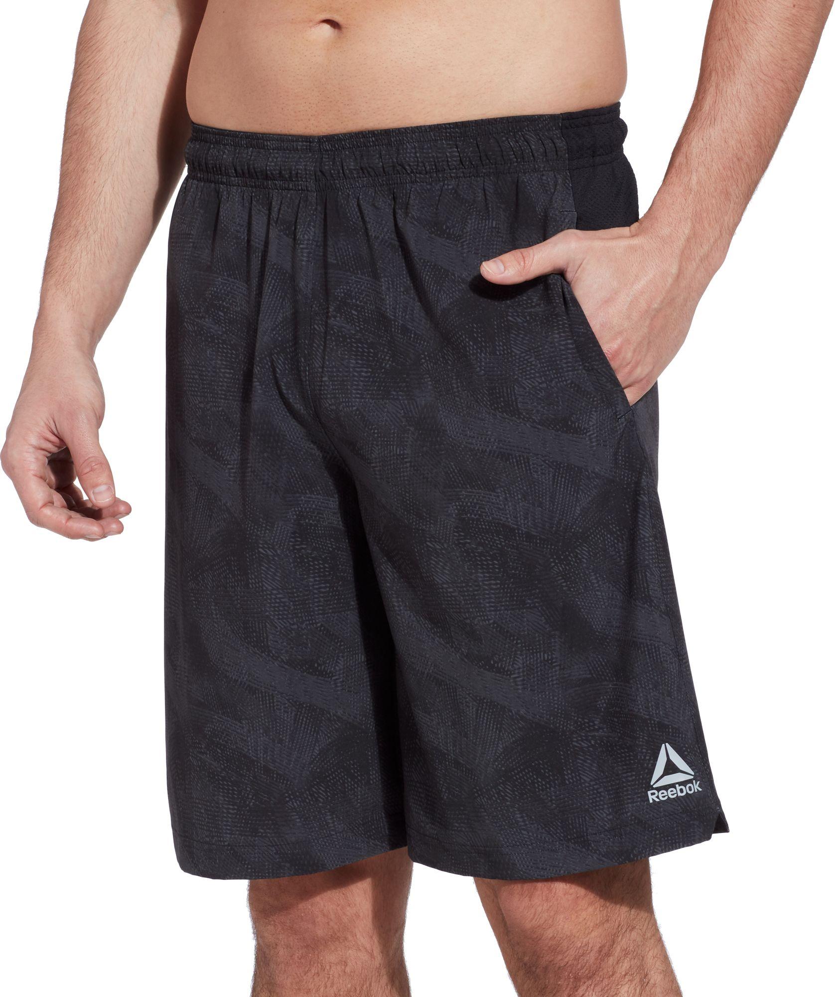 Reebok Printed Woven Shorts in Black for Men - Lyst