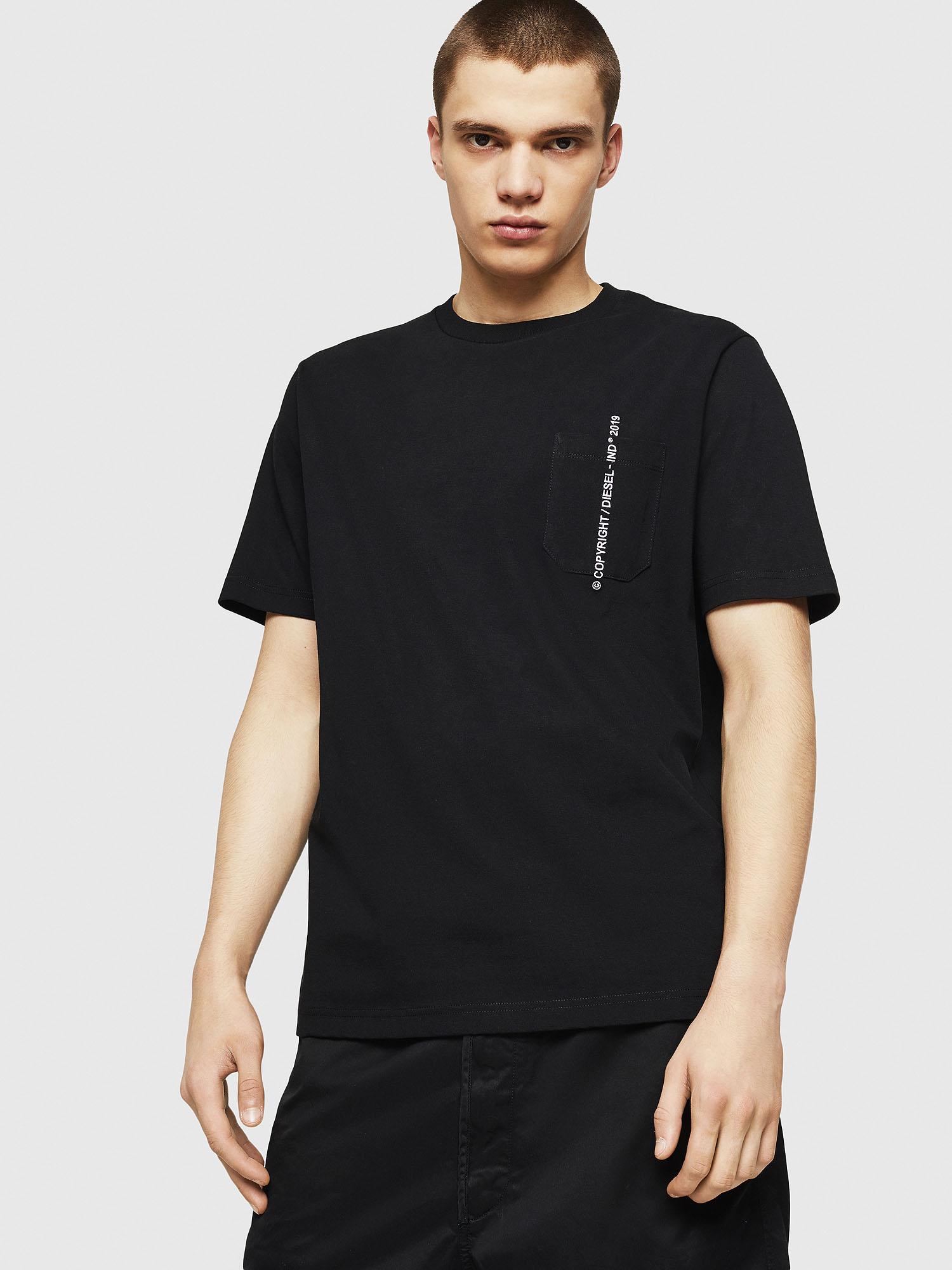 DIESEL Cotton T-just-pocket-copy Regular T-shirt With Embroidered Logo ...