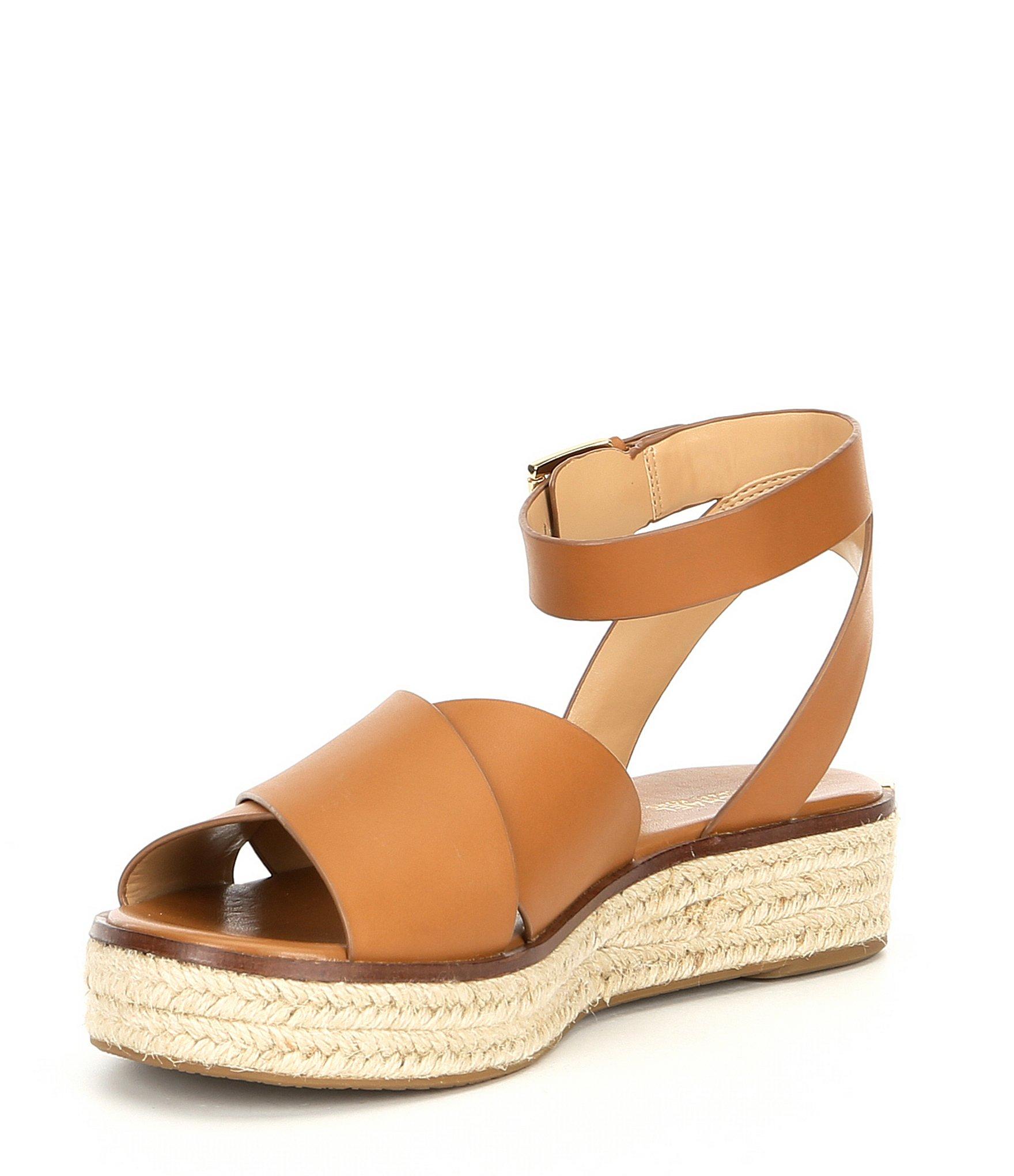 Lyst - MICHAEL Michael Kors Abbott Vachetta Leather Sandals in Brown ...