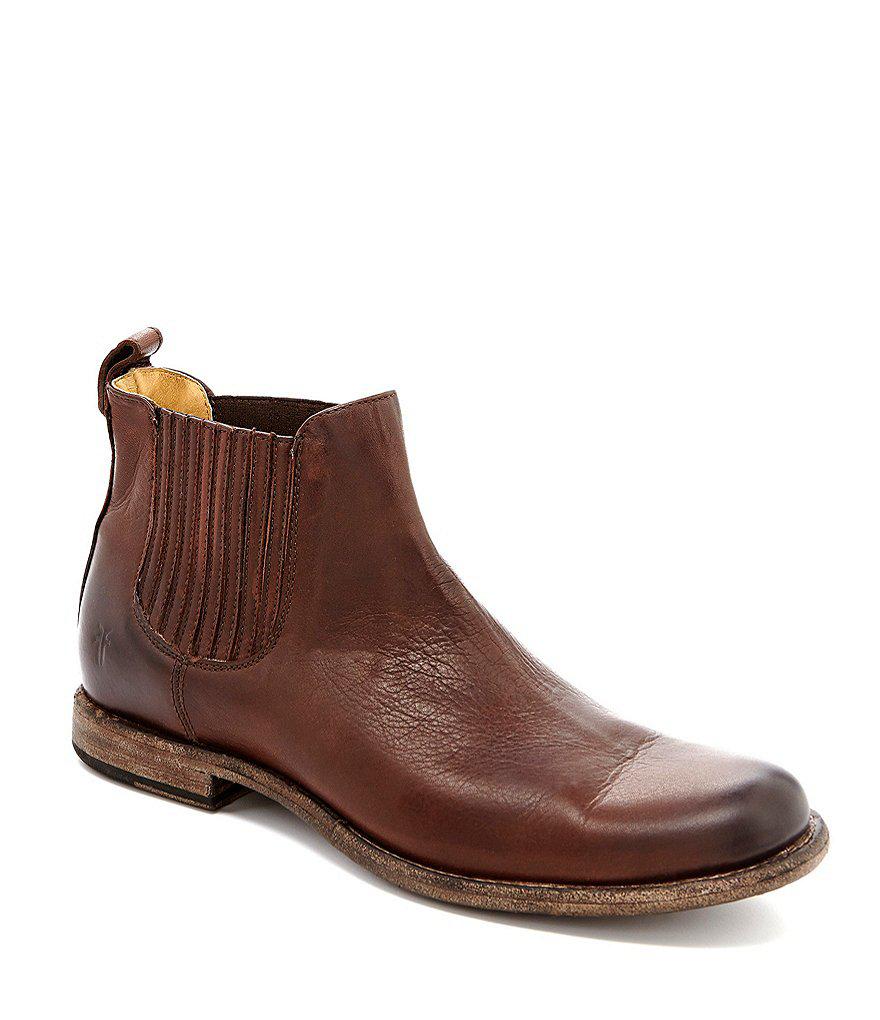 Lyst - Frye Phillip Casual Chelsea Leather Slip-on Boots ...