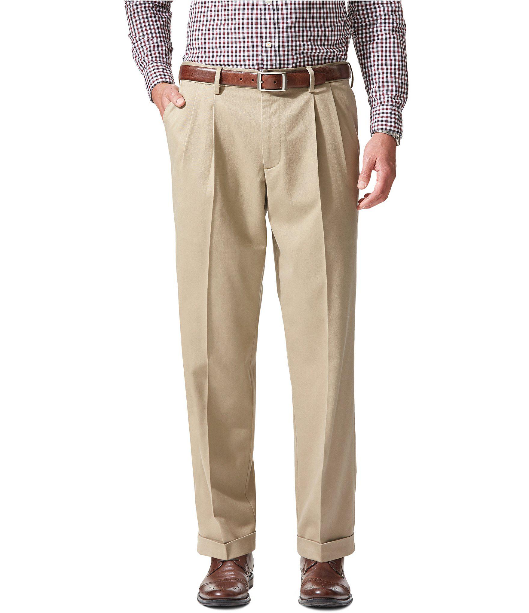 dockers relaxed fit pleated pants