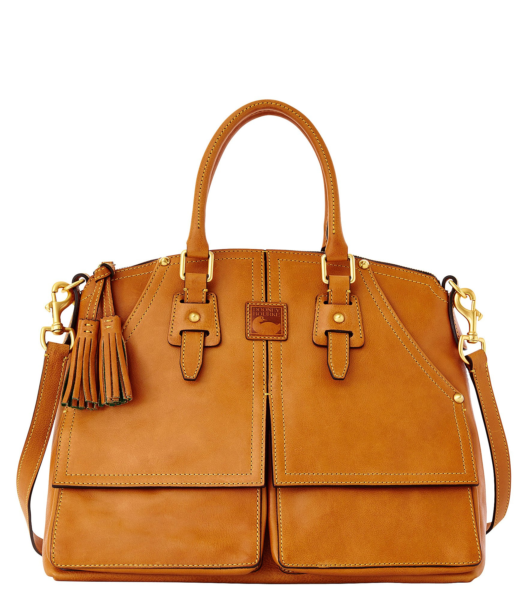 dooney and bourke brown satchel