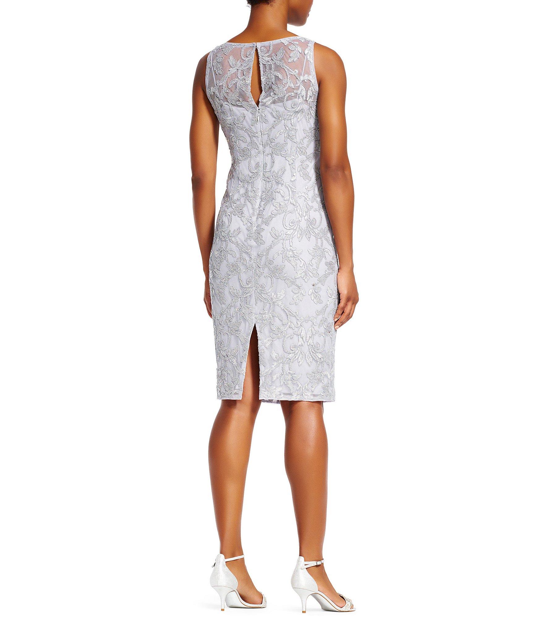 Dwell Studios By Global Viewsgolden Giraffe Sculpture Adrianna Papell Adrianna Papell Lace Sheath Dress With Illusion Neckline at laroncauskimmor.gq This sheath dress features a sleeveless bodice with halter neckline.