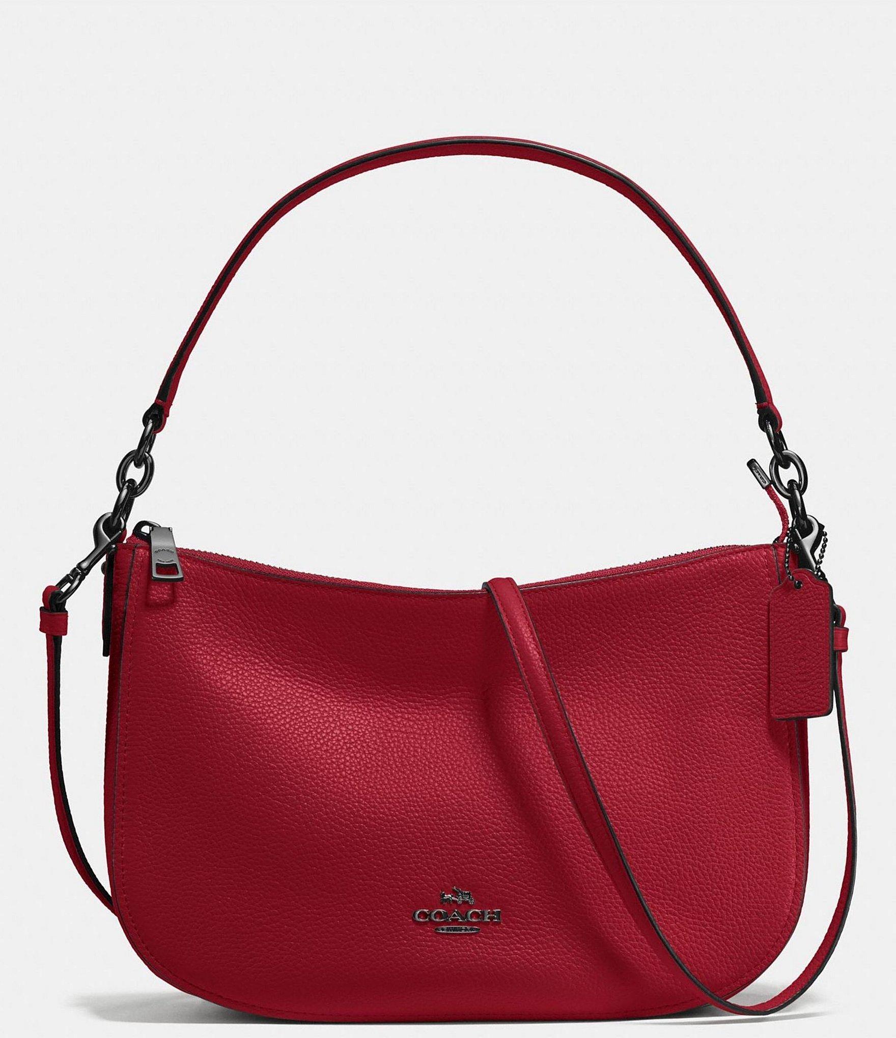 Lyst - Coach Chelsea Crossbody In Pebble Leather in Red