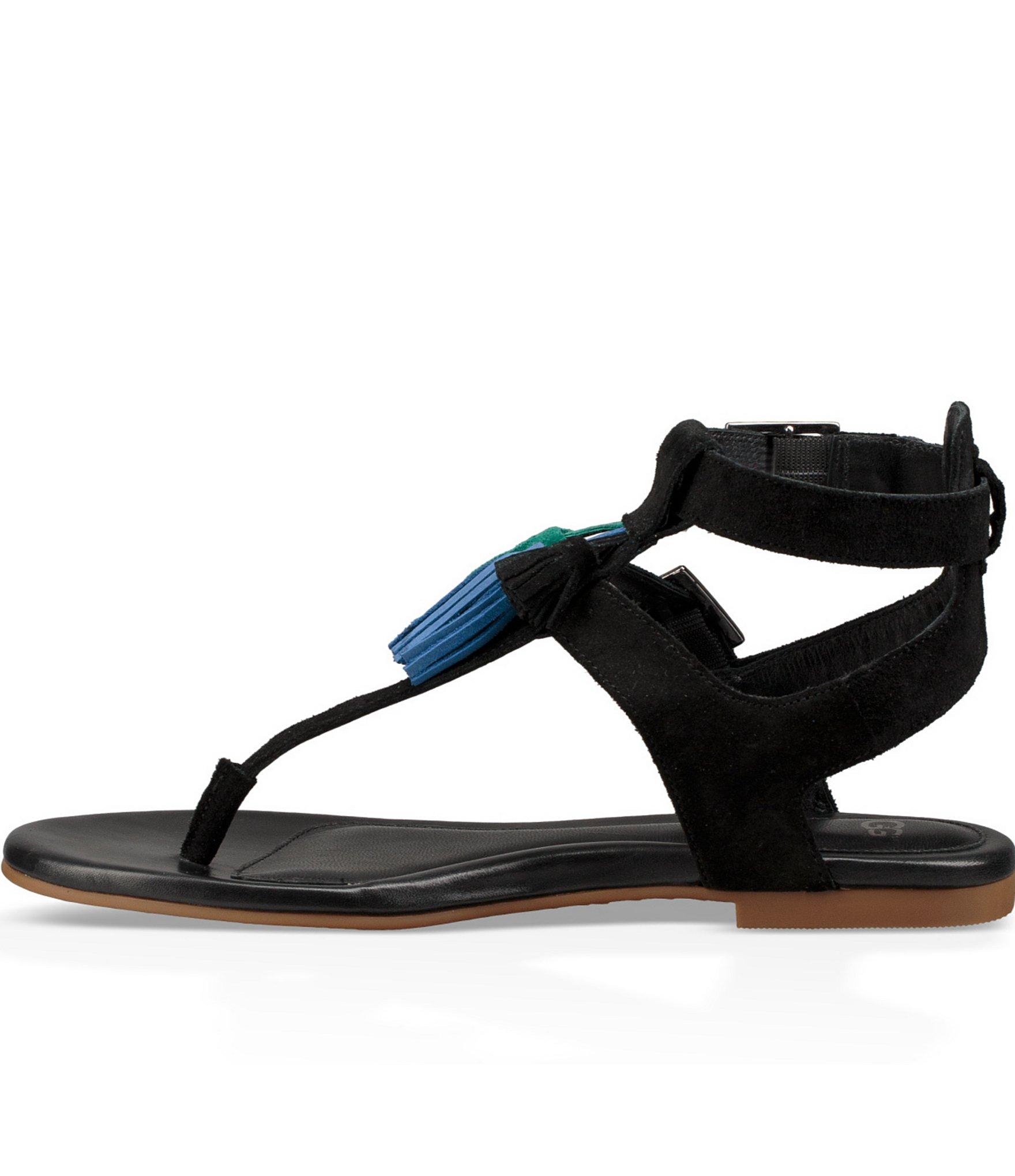 Lyst - Ugg Â® Lecia Tassel Thong Sandals in Black