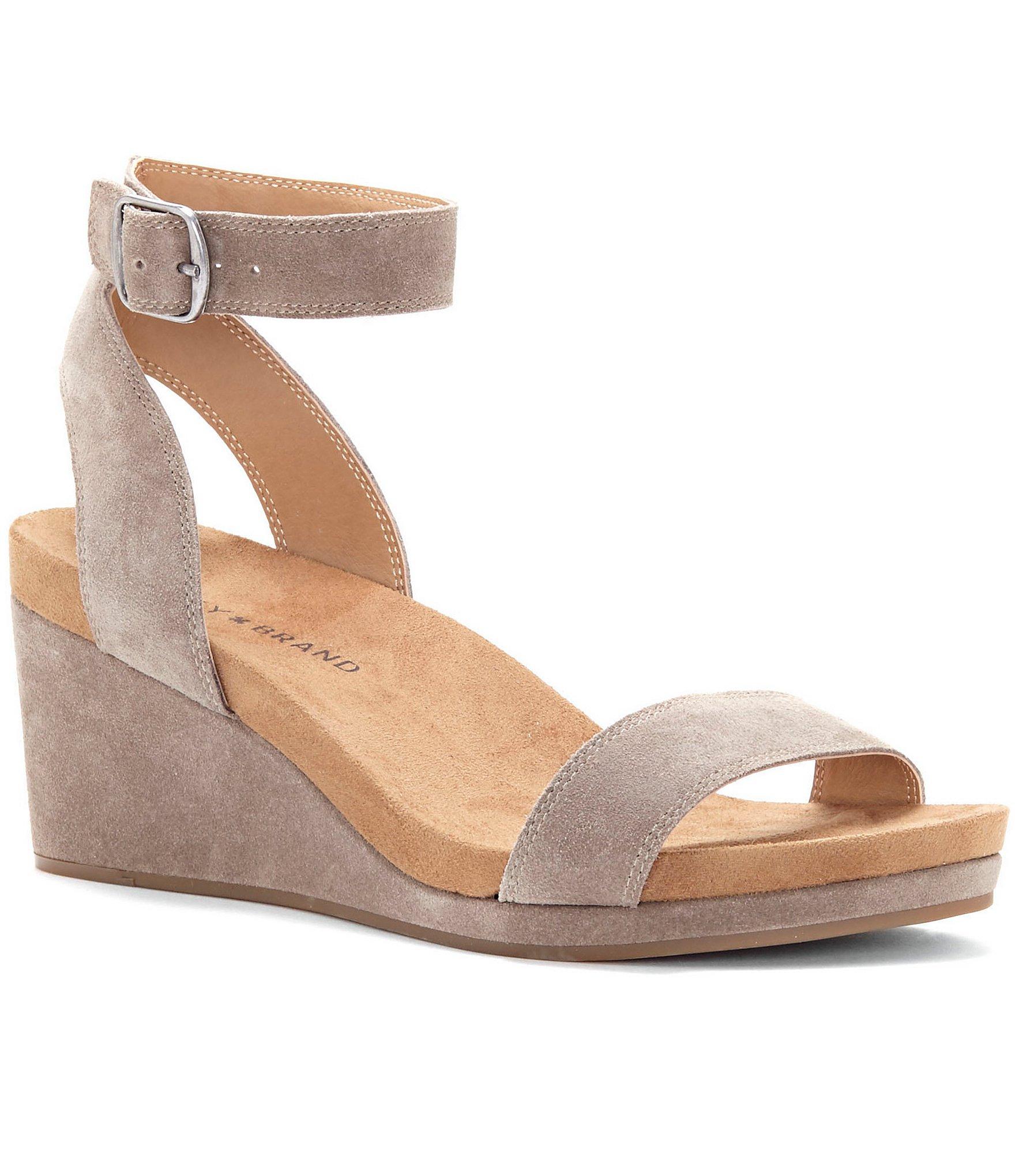 Lucky Brand  Karston Wedge  Sandals  in Brown Lyst