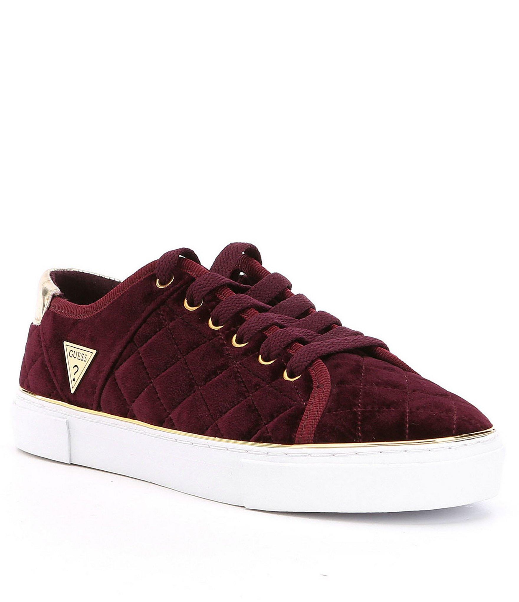 Lyst - Guess Goodone2 Quilted Velvet Sneakers in Red for Men