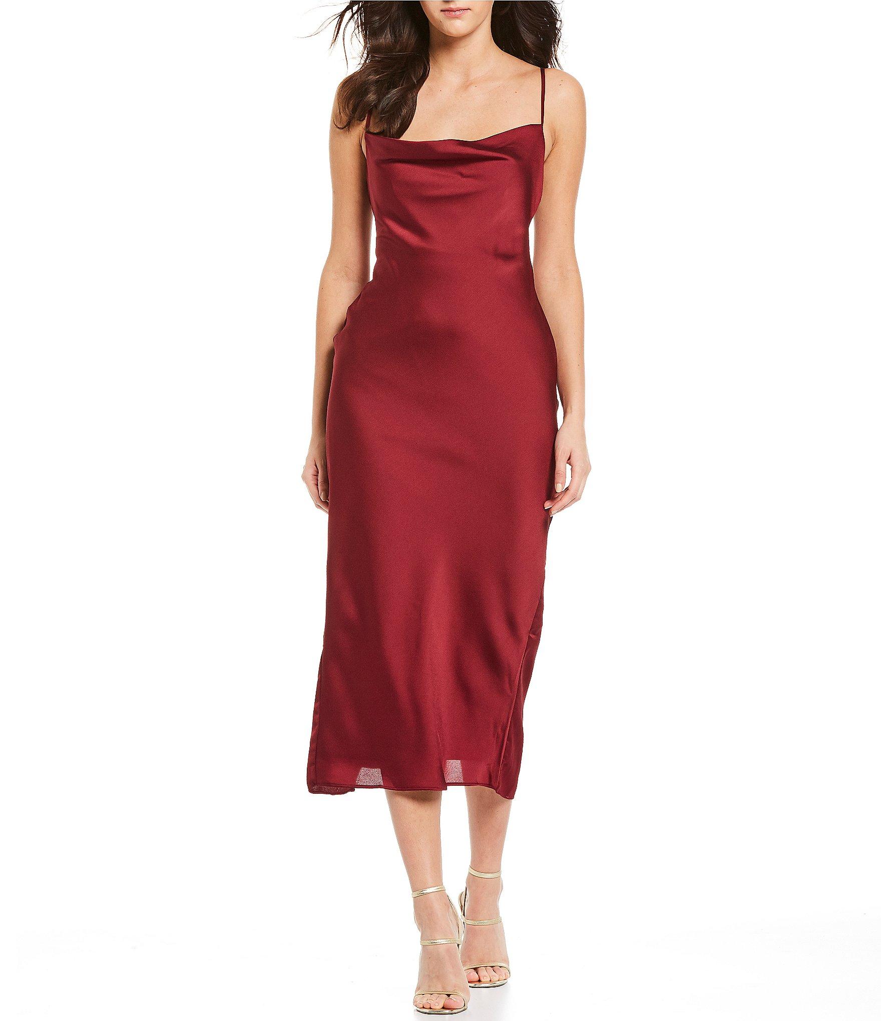 designsby182: Satin Spaghetti Strap Dress