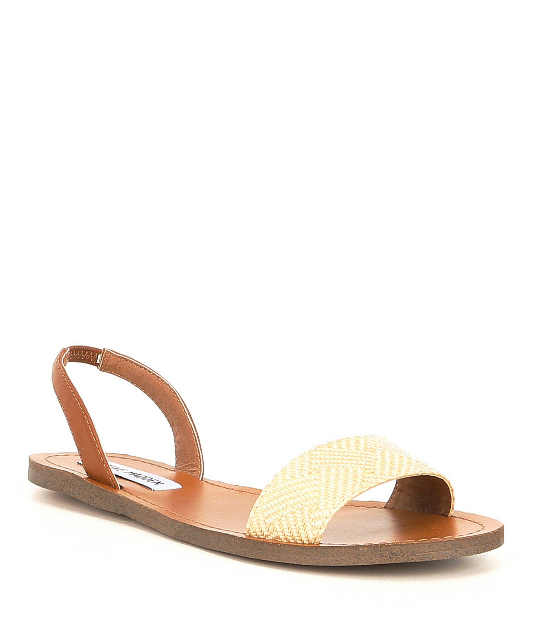 Steve Madden Alina  Raffia Slingback Sandals  Lyst