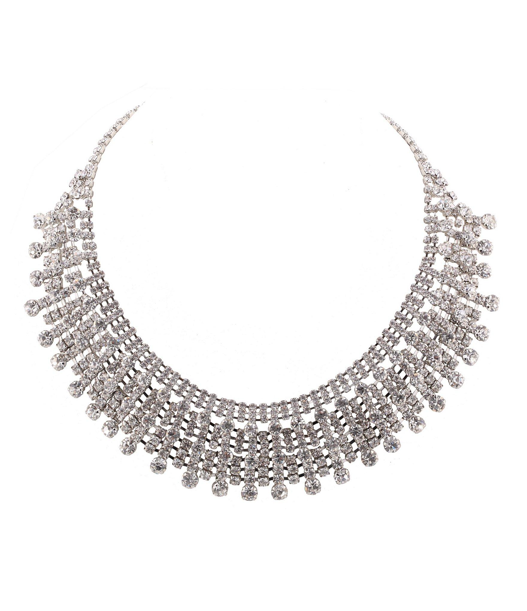 Nina Harleen Crystal Cupchain Statement Necklace in Metallic - Lyst