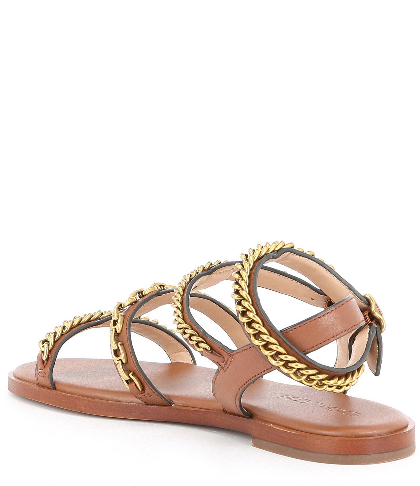 coach gladiator flat sandals