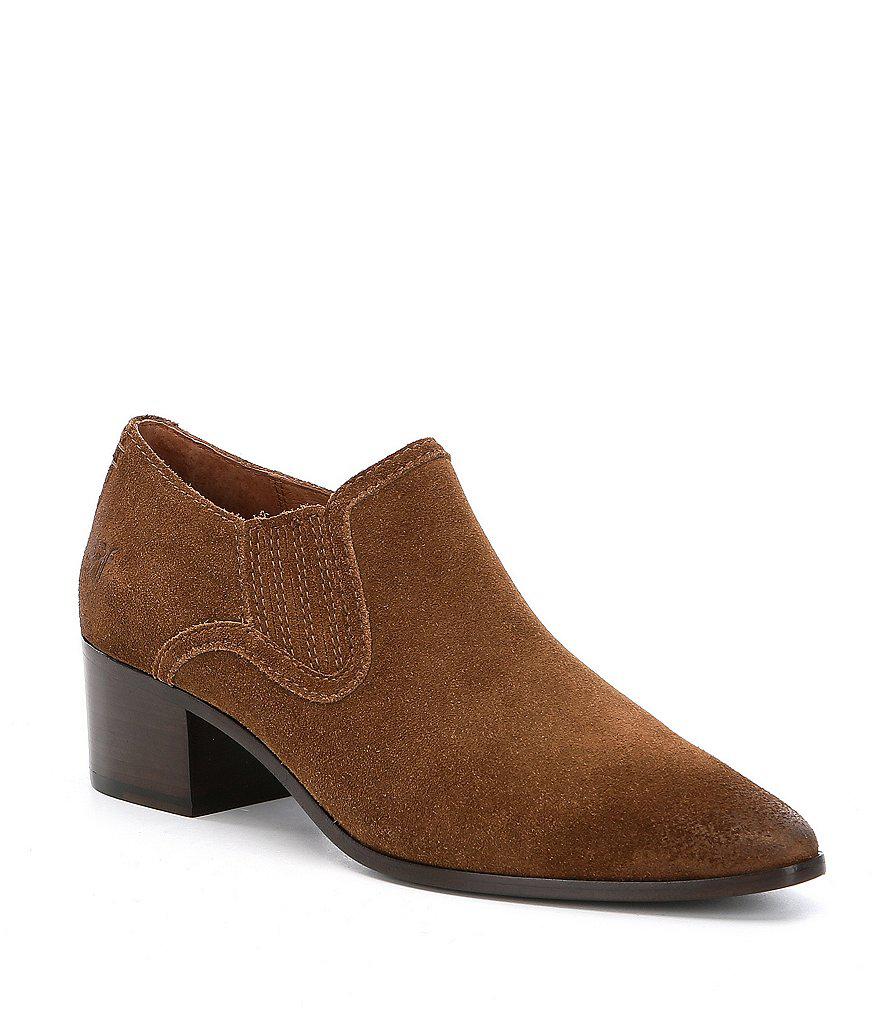 Lyst - Frye Eleanor Western Suede Shooties in Brown