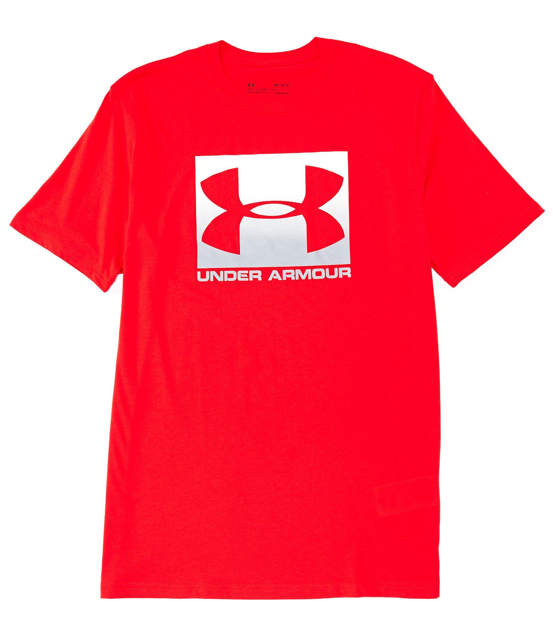 Under Armour Loose Short-sleeve Boxed Sportstyle T-shirt in Red for Men ...