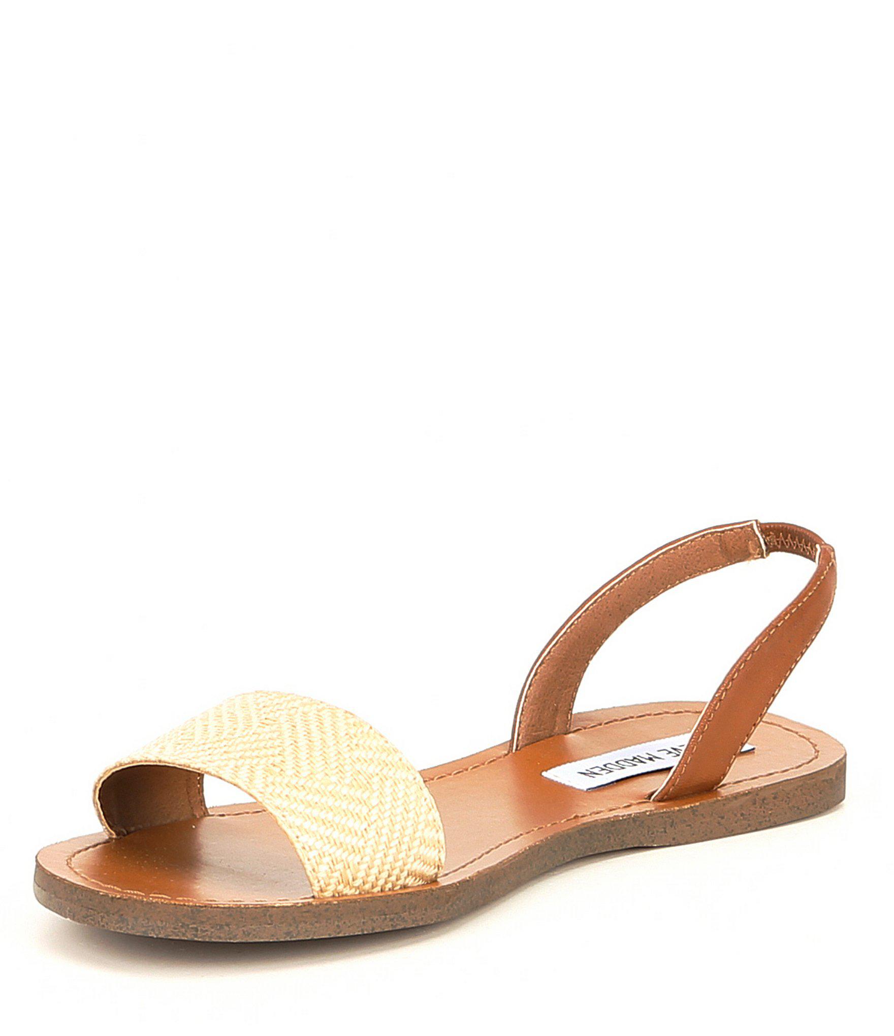 Steve Madden Alina  Raffia Slingback Sandals  Lyst