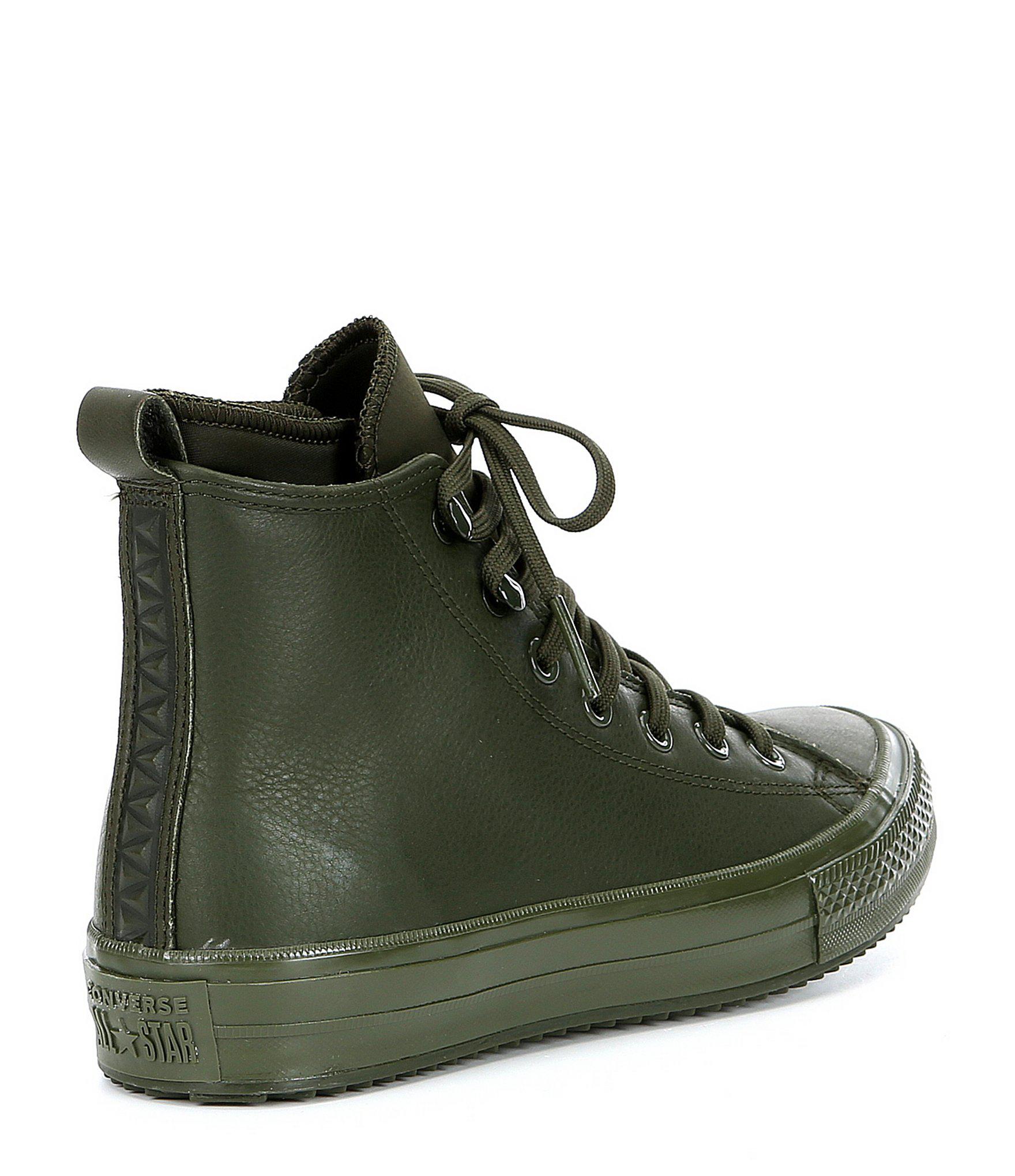converse chuck taylor all star waterproof leather high top boot unisex leather boot