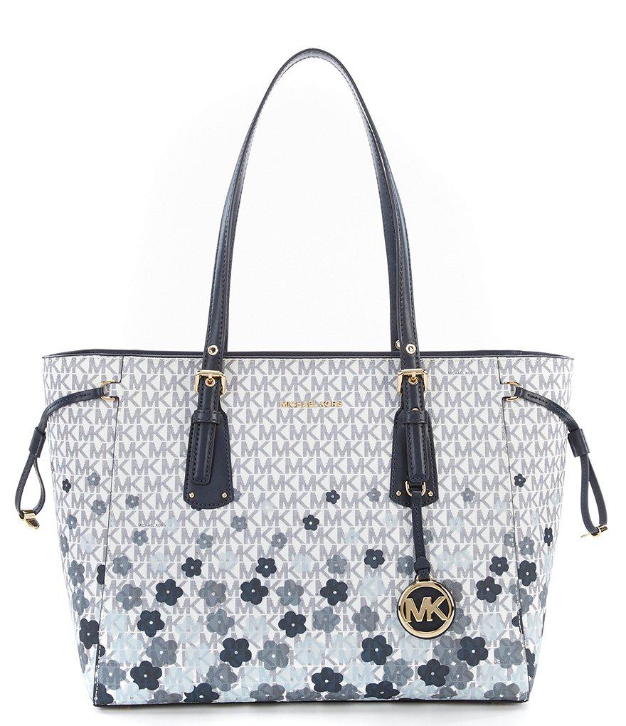 Lyst Michael Kors Voyager Signature Fl Multifunction Tote Gallery