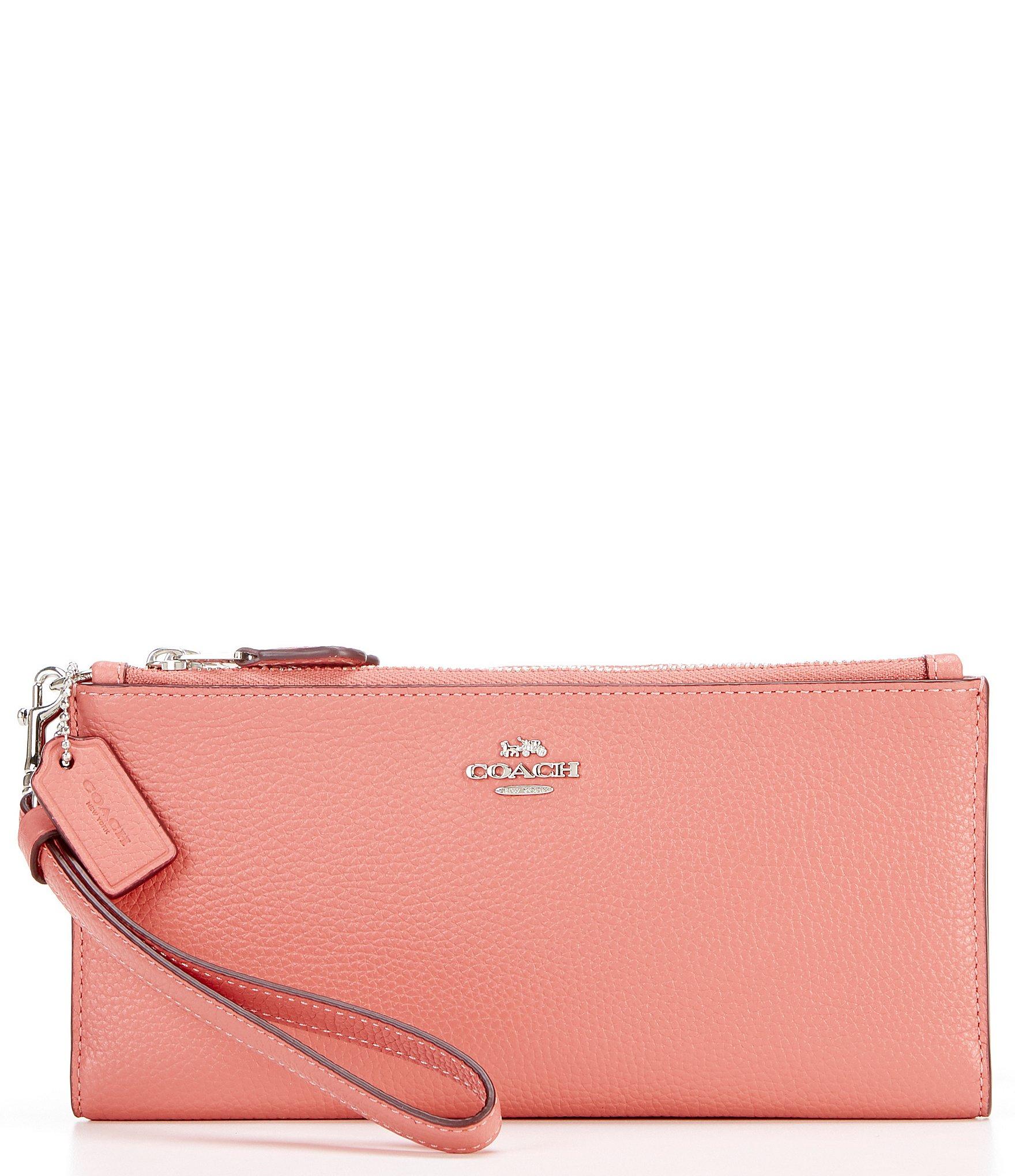 COACH Small Double Zip Wallet in Pink - Lyst