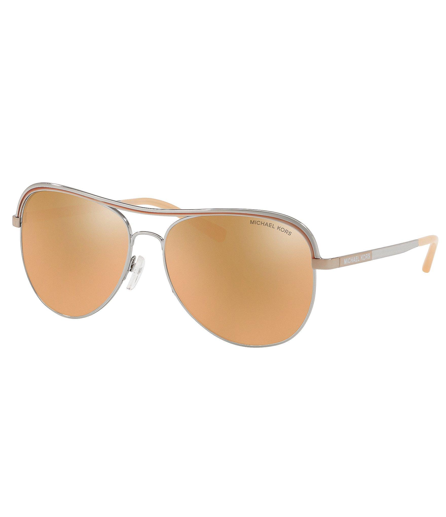 Michael Kors Vivianna Gradient Aviator Sunglasses In Metallic Lyst 0043