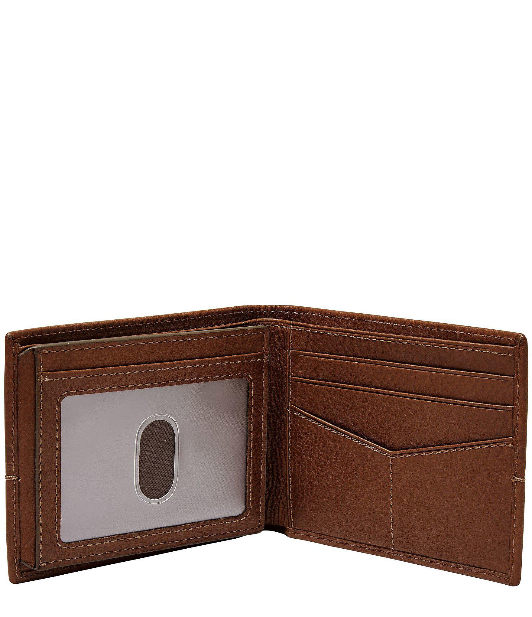 Dillards Fossil Wallet Mens The Best Wallet Produck - lyst fossil roger flip id bifold wallet in brown for men