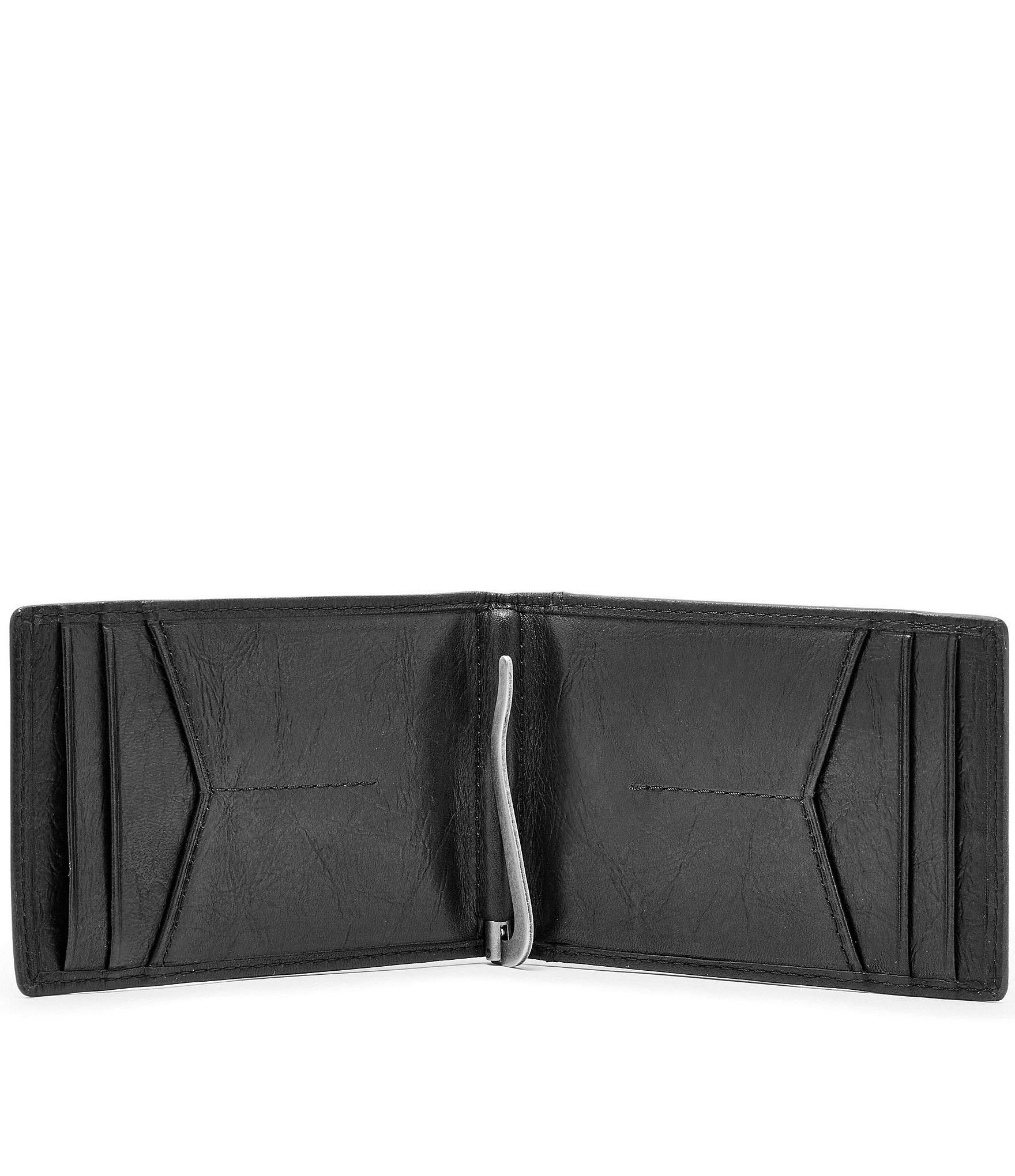 Lyst - Fossil Ingram Rfid Leather Money Clip Bifold Wallet in Black for Men