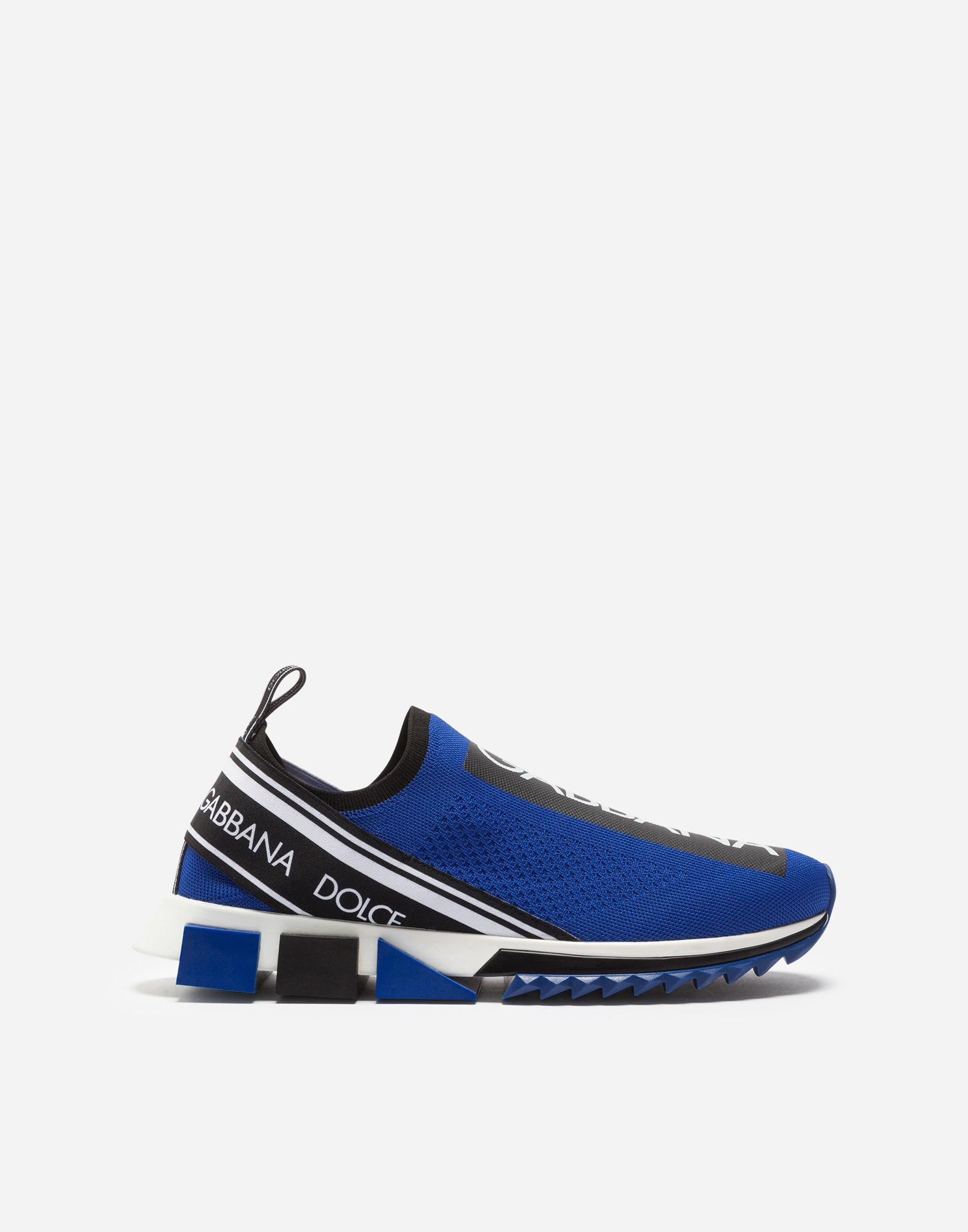 Dolce & Gabbana Synthetic Branded Sorrento Sneakers in Blue for Men - Lyst