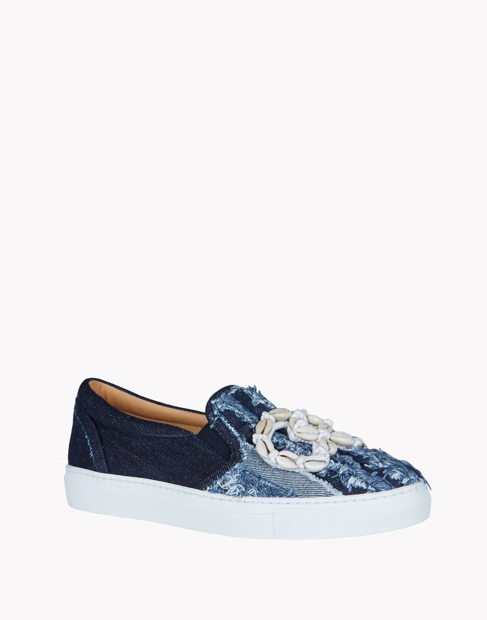distressed slip on sneakers