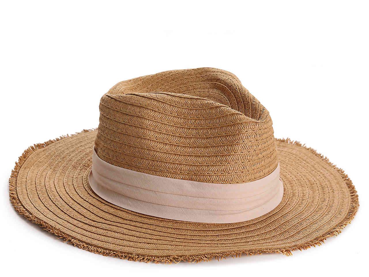 Steve Madden Frayed Edge Panama Hat in Brown - Lyst