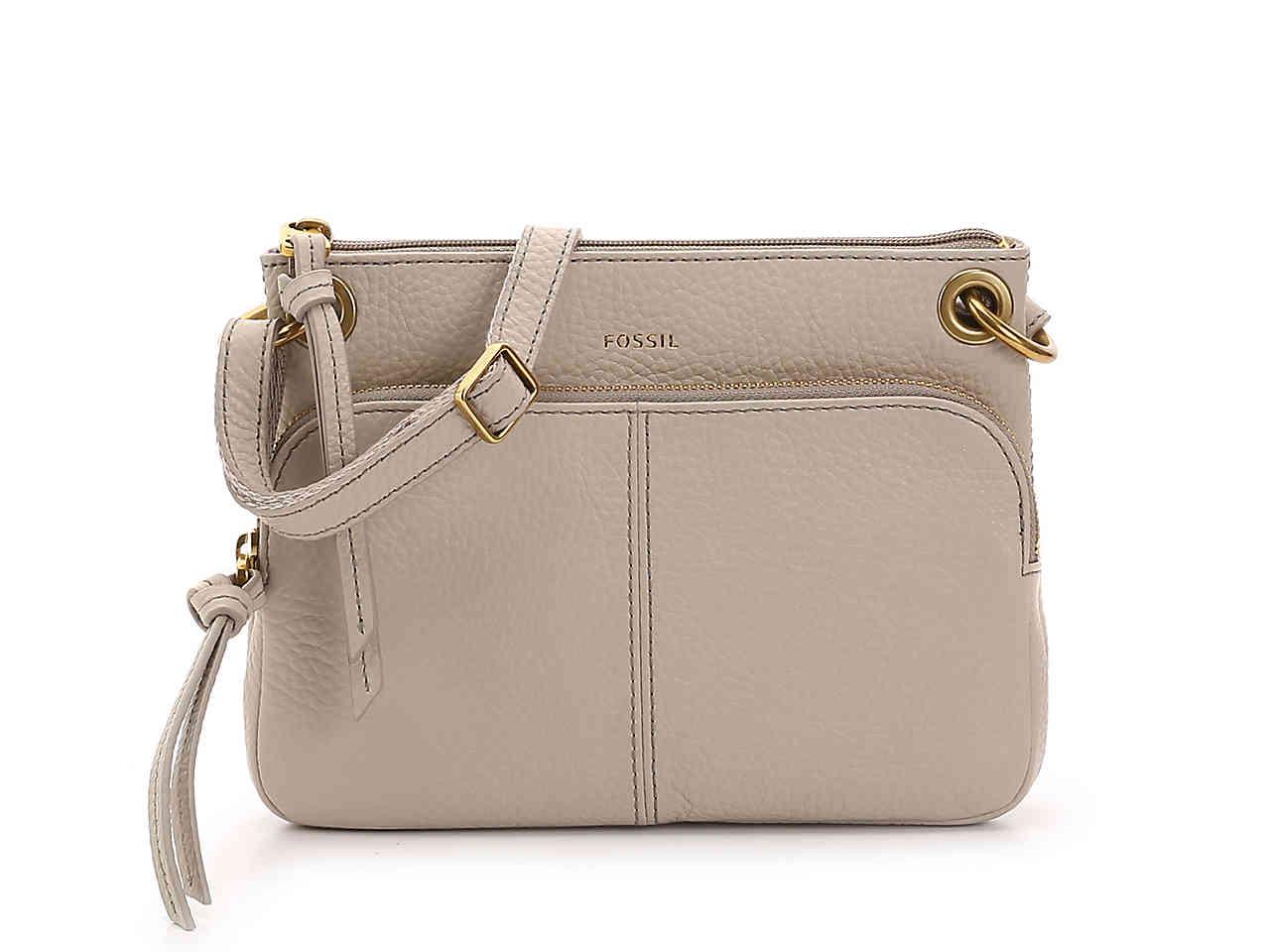 gray fossil crossbody