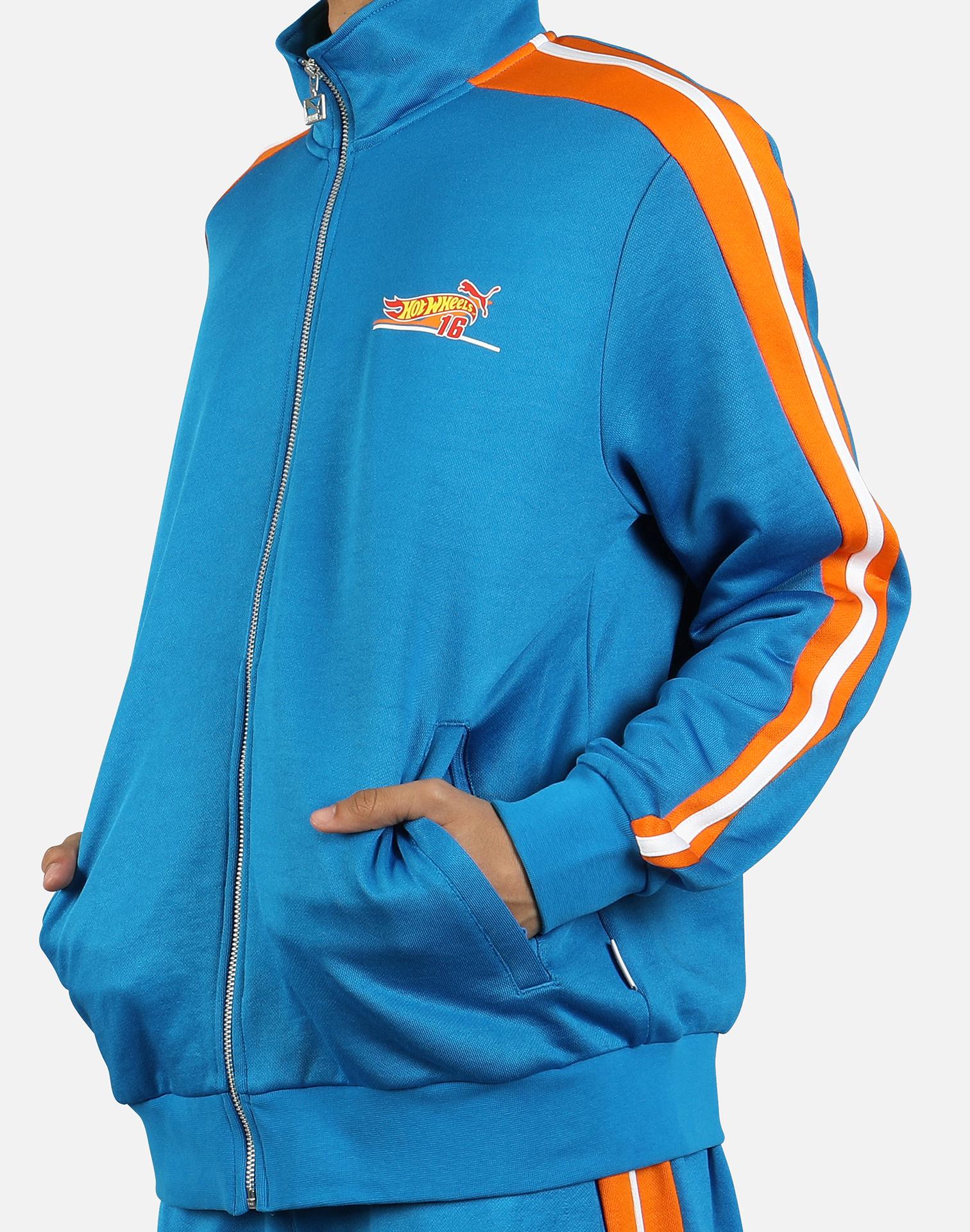 PUMA Synthetic Hot Wheels Track Jacket in Blue for Men - Lyst