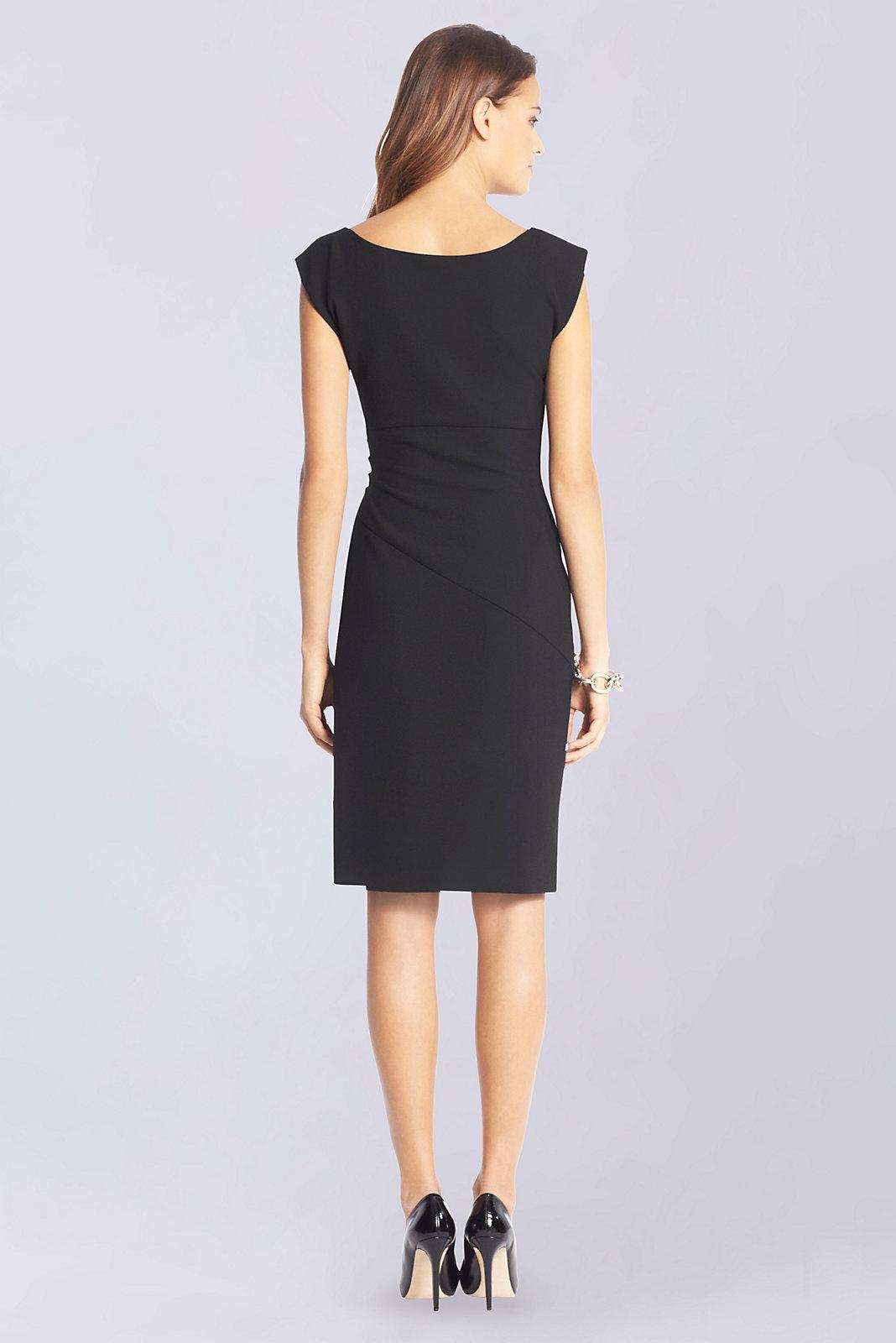Lyst Diane Von Furstenberg Bevin Sheath Dress in Black