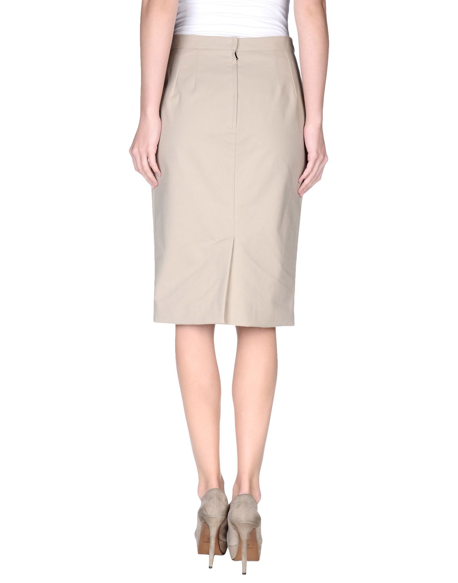 Dolce & gabbana Knee Length Skirt in Beige | Lyst