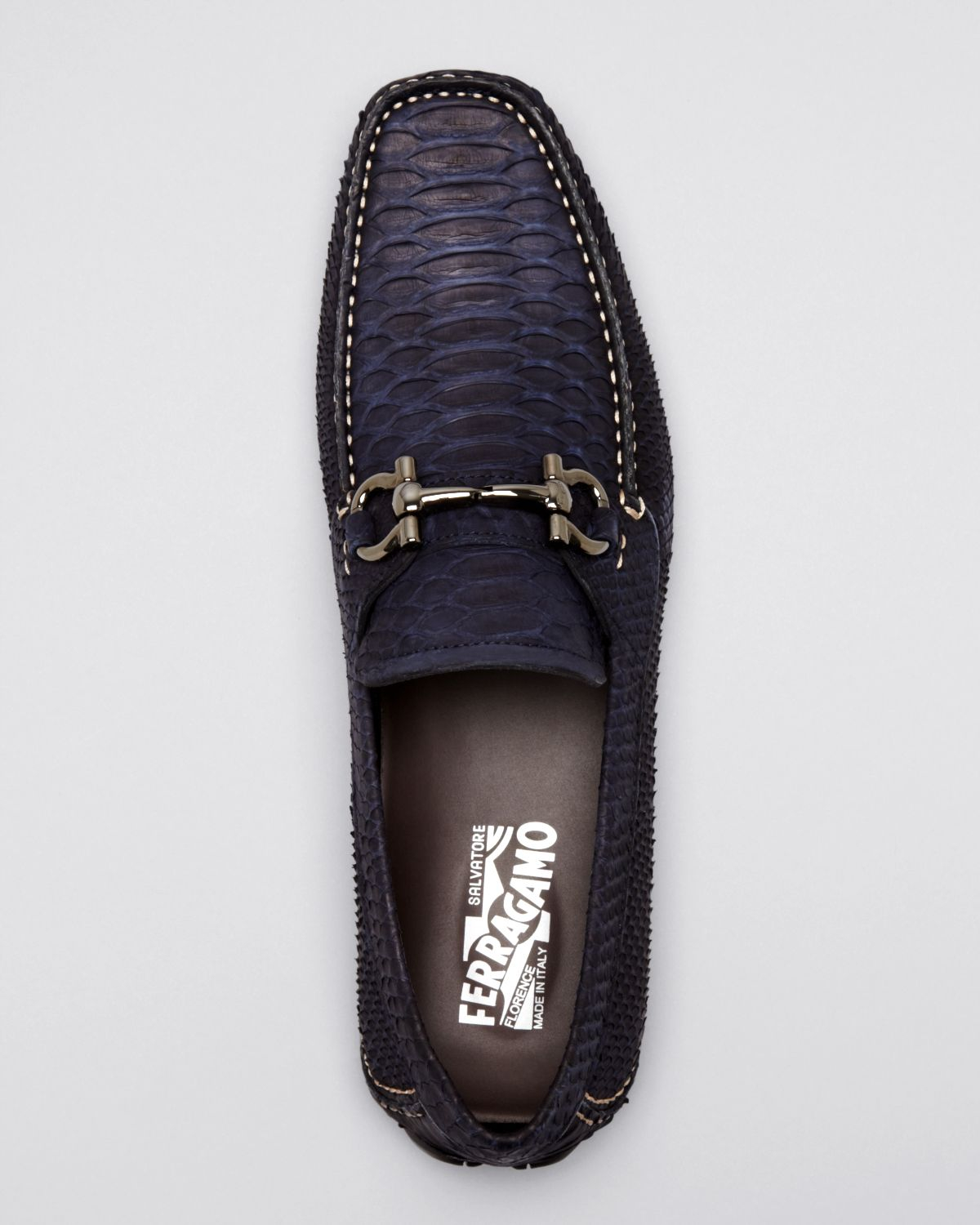 Lyst Ferragamo Parigi Python Driving Loafers in Blue for Men