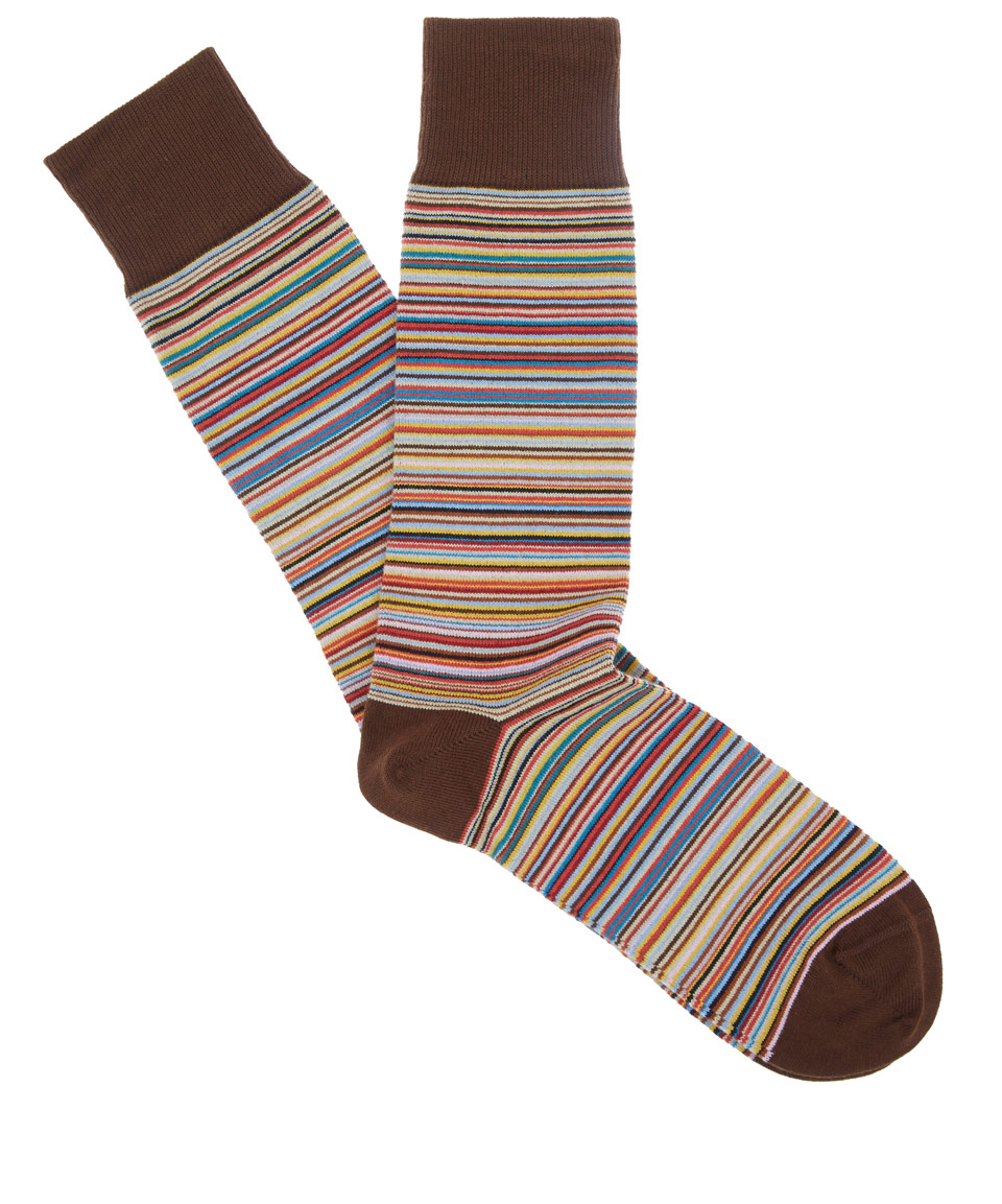 Paul smith Brown Multi Stripe Socks in Brown for Men Lyst