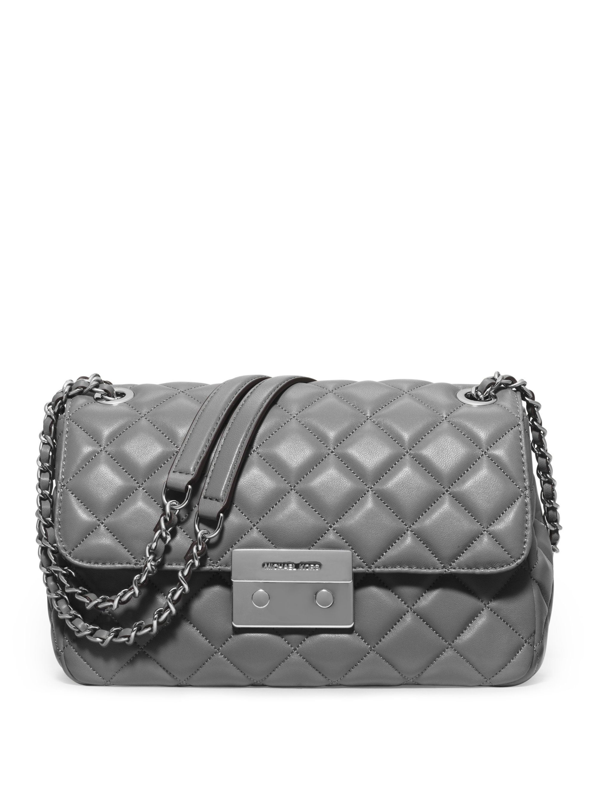 Lyst Michael Kors Sloan Large Quilted Leather Chain Gallery