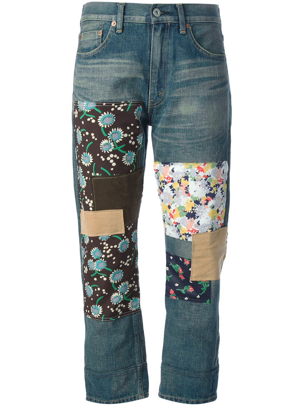 Junya Watanabe Patchwork Jeans in Blue | Lyst