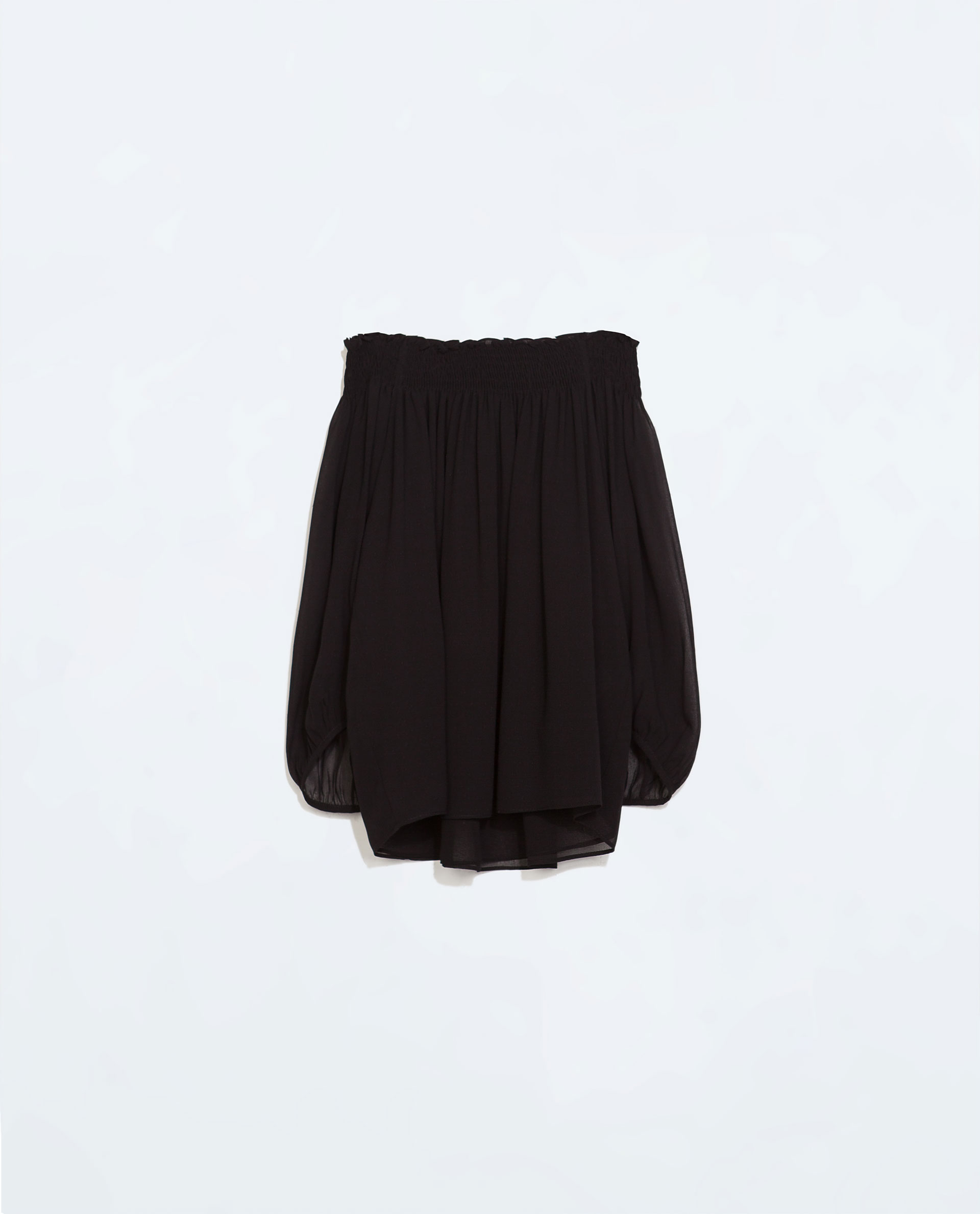 zara black one shoulder top